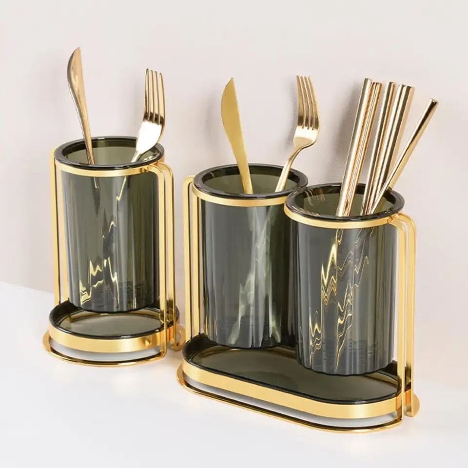 Round Tube Cutlery Holder, Luxury Kitchen Chopsticks Basket, Multifunctional Cutlery Stand Rack, Spoon Fork Chopsticks Storage Rack, Kitchen Cutlery Storage, Household Wrought Iron Chopstick Holder Round Tube Cutlery Holder, Luxury Kitchen Chopsticks Basket, Multifunctional Cutlery Stand Rack, Spoon Fork Chopsticks Storage Rack, Kitchen Cutlery Storage, Household Wrought Iron Chopstick Holder